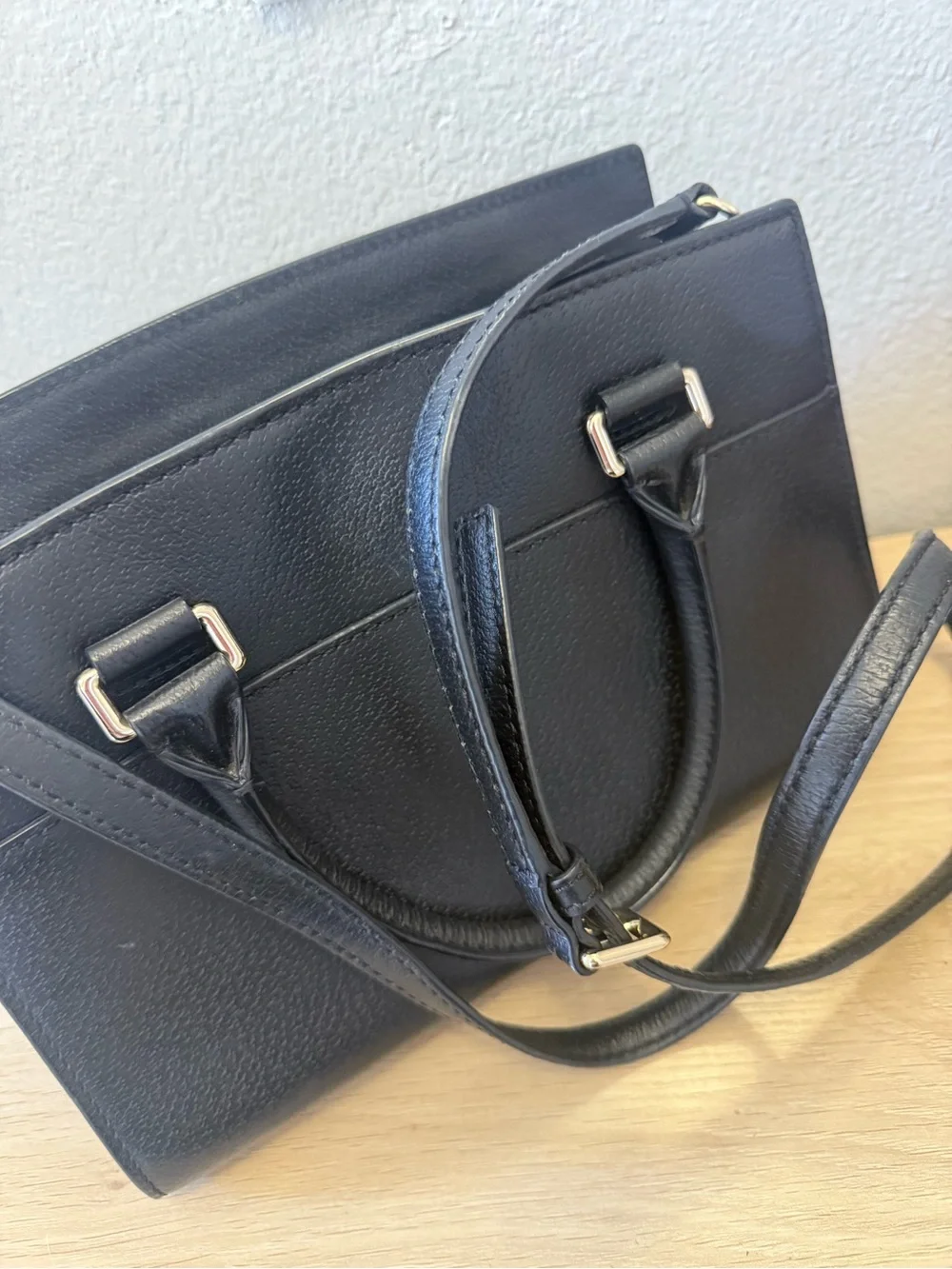 kate spade Black Pebbled Leather Purse with Gold Hardware